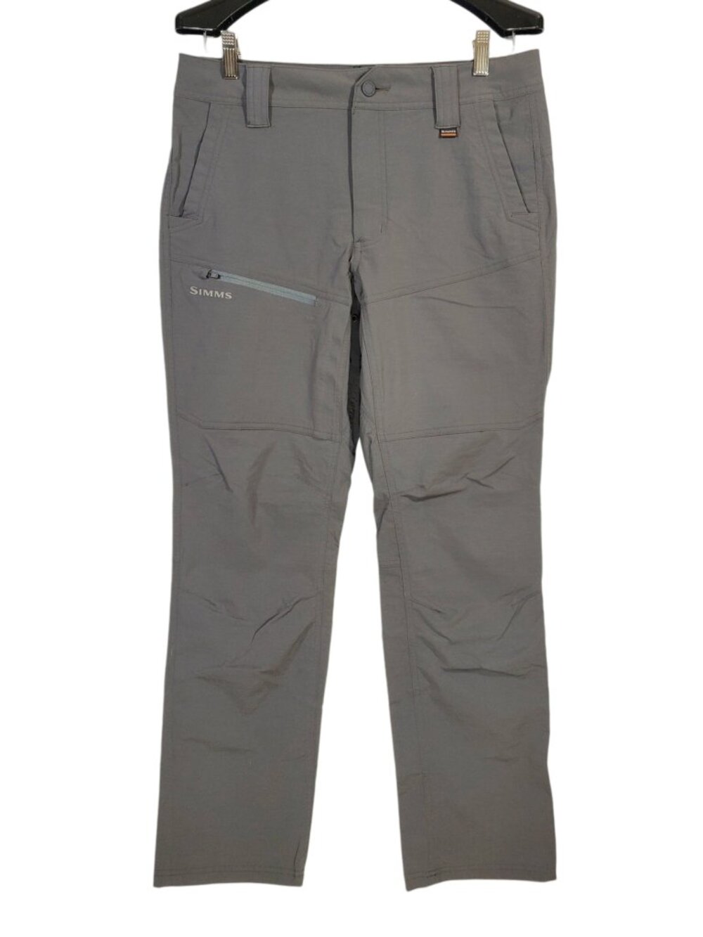 Simms Guide Fishing Pants Men's 30 Slate Gray Nylon Stretch Water-Repellent